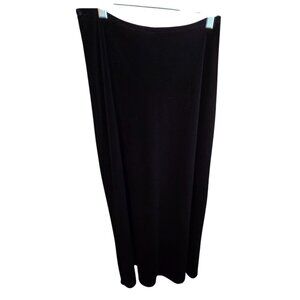 J.R. Nites By Caliendo Black Velvet Long Skirt Slight Flair HS165